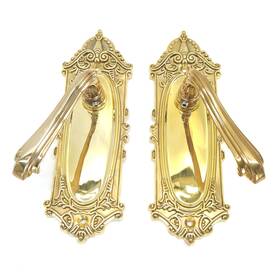 Nostalgic Warehouse 640697657943 Victorian Long Plate Fleur Lever Unlaquered Brass Passage