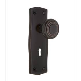 701072 Nostalgic Warehouse Double Dummy Prairie Plate Deco Door Knob Set Bronze