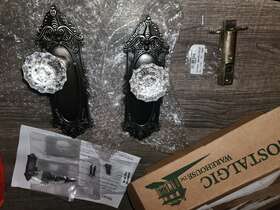 704112 Nostalgic Warehouse Victorian Plate With Crystal Glass Knob No Spindle