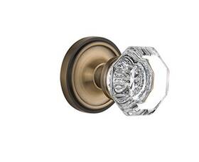 704831 Nostalgic Warehouse Classic Rosette Waldorf Octagonal Round Door Knob