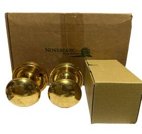 708437 Nostalgic Warehouse Classic Rosette With New York Knob In Unlacquered Brass