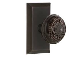 709780 Nostalgic Warehouse Studio Plate With Egg And Dart Knob Passage Timeless Bronze