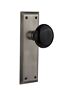 710310 Nostalgic Warehouse New York Plate With Black Porcelain Knob Privacy