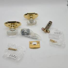 711365 Nostalgic Warehouse Cottage Plate Door Knob Passage - 2.375 Inch Polished Brass