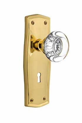 712286 Nostalgic Warehouse Prairie Plate With Keyhole Round Clear Crystal Glass Knob