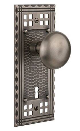 715759 Nostalgic Warehouse Craftsman Plate With Keyhole New York Knob Mortise - 2.25 Inch