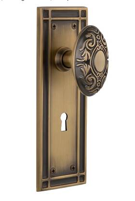 715890 Nostalgic Warehouse Passage Door Knob Mission With Victorian Antique Brass