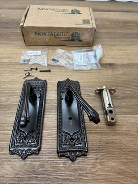 766850 Nostalgic Warehouse Fleur Privacy Door Lever Set Parts Only