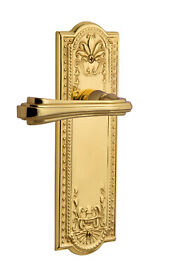 766268 Nostalgic Warehouse Meaflr Dd Nk Fleur Non-turning Two-sided Brass