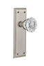 Nostalgic Warehouse Privacy Knob New York Plate With Crystal Satin Nickel