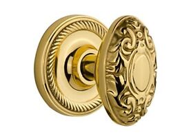Nostalgic Warehouse Rope Rosette With Victorian Knob Passage 2.375inch Satin