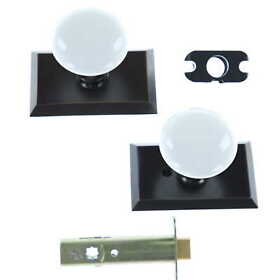 709860 Nostalgic Warehouse Studio Plate White Porcelain Knob Double Dummy Open Box