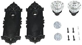 Nostalgic Warehouse Victorian Plate With Crystal Glass Knob Privacy 2.375inch
