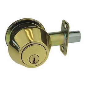 710-pvd Nu-set Grd 2 Sngl Cyl Deadbolt Lifetime Brass
