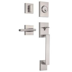 Nuk3y Products K3 626143094357 Haven Modern Handleset Front Door Entry Handle Deadbolt Reversible Inside