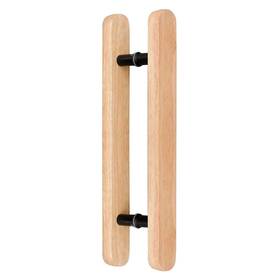 Nuxipal 612715144353 Wood Glass Door Handle 16in Sauna Room Double Sided Push Pull Han