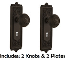Nw-704159 Nostalgic Warehouse Egg Dart Door Plates And Knobs With Keyhole