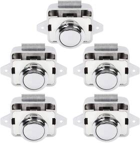Ocgig 445057530514 5 Pcs Push Button Latch Cabinet Door Catch Keyless Cupboard Locks For Rv Y