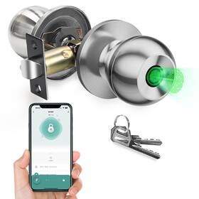 Cl-02 Ocinone Smart Fingerprint Door Knob - Biometric Lock With App Bluetooth Control Keyl