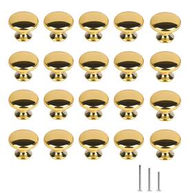 Ch-gold-20p Octinpris Gold Drawer Knobs Polished Chrome Cabinet Hardware Round Mushroom Cabine