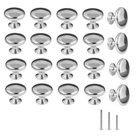 Ch-silver-20p Octinpris 20x Polished Chrome Cabinet Hardware Round Mushroom Knob Drawer Handles 30mm/