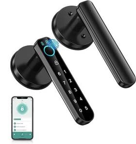Offtv 757876835365 Fingerprint Door Lock-smart Knob Biometric Lock With Passcode Keypa
