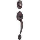 F58ply613 Oil-rub Schlage Brz Plymouth Handleset