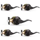 Oil Rubbed Bronze Passage Door Lever Handle Lock Hall And Closet Keyless Lockset