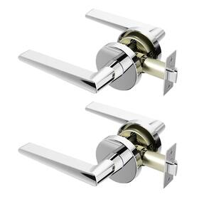 Okun 810165450240 Halo 2-pack Chrome Passage Door Levers Reversible Non-locking Inter