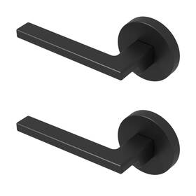 Okun 810165450455 Dune Passage Door Handle Matte Black Lever 2pack Nonlocking Reve