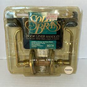 Old World Brass 018415110078 Nos Italy Solid Door Lever Handles Set Kit 807a Passage
