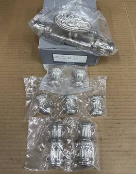 2057-us15 Omnia 2057 Oval Cremone Bolt Knob - Us15 Satin Nickel Finish New