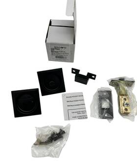 17sorb42 Onward Square Pocket Door Lock Privacy Black Finish Hardware Set