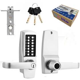 Oojilio 762949695623 Mechanical Keyless Entry Keypad Handle Door Lock With Keys Oneside Pu