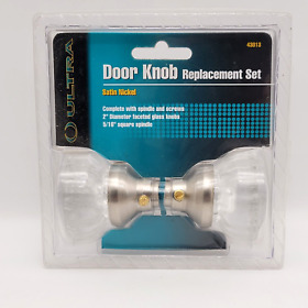 43013 Oultra Door Knob Replacement Set #43013 Satin Nickel Spindle And Screws 2inch Handle