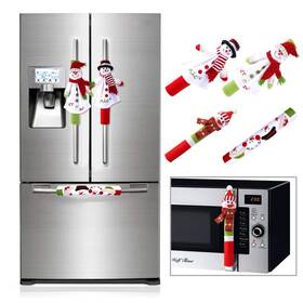 S-bst-xr-4 Ourwarm Christmas Refrigerator Handle Covers Set Of 4 3d Cute Snowman Fridge Door Co