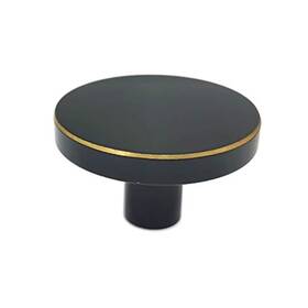 Kbb05 Outaku Solid Brass Round Cabinet Drawer Knobs Black Furniture Dresser Pulls Kitchen