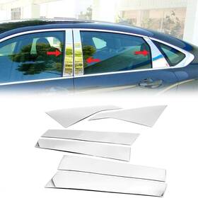 O-climppp-1404-s Overun Polished Stainless Steel Center Door Pillar Post Trim Set Designed For 2014-2020