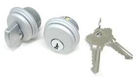 Pacific Doorware 810043230254 Storefront Door Commercial Mortise 1 Pack Aluminum Silver Cylinder Thumbturn