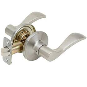 Flyep03l Pamex 796309126854 Left Hand Naples Lever With Round Rose Passage Lockset 3 Satin Nicke