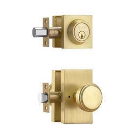Parro 652805365169 Gold Door Knobs Interior With Deadbolt Satin Brass Pismo Doorknobs Heavy Du