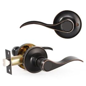 Passage Door Lever Handle Oil Rubbed Bronze Non-locking Set