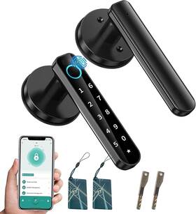 Patravious 752449737602 Fingerprint Door Lock Smart Knob 5-in-1 Biometric With