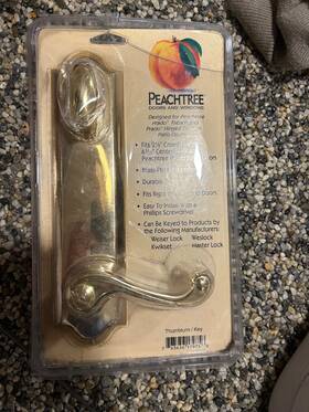 26200050 Peachtree Prado Hinged Handle Set Patio Door Hardware Weiser Key