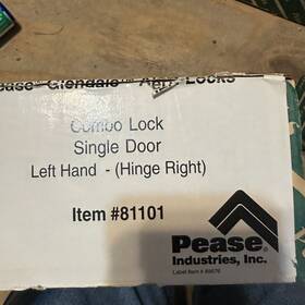 Pease Industries Inc. 715696811013 Glendale Combo Alert-lock Left Hand Single Door Brass Finish