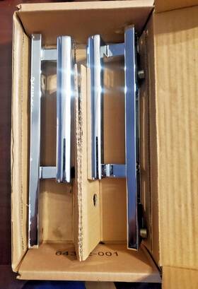 05940003 Pella Baldwin Plazo Polished Chrome Sliding Door Ox Joining Handle Used
