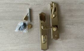 14f70000 Pella English Rope Brass Patio Door Handle New Old Stock