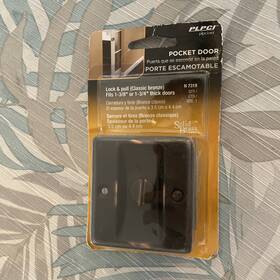 N7319 Plpci 609595753843 Classic Bronze Pocket Door Privacy Lock Fits 1 3/8 Inch Or 3/4 Doors
