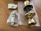 Riz-20 Polished Brass Cal-royal Button Lock Privacy Doorknob Door Handles Quantity Of 4