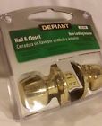 332-240 Polished Closet Door Hall Brass -locking Defiant Knob Interior